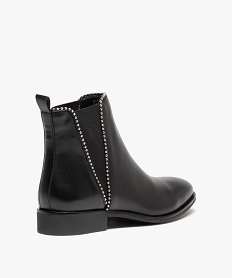 boots femme style chelsea dessus cuir uni - taneo noirI214201_4