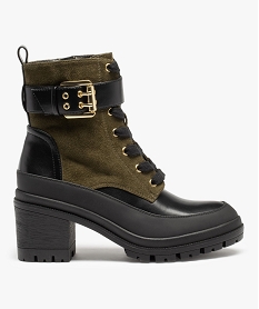 GEMO Bottines femme à talon style rock et glamour noir standard
