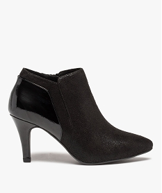 GEMO Low-boots femme unies à talon aiguille et bout pointu noir standard