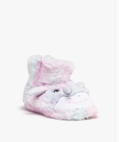 GEMO Chaussons montants en forme de licorne fille Rose