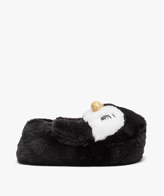 GEMO Chaussons fille 3D pingouin avec bec doré noir standard