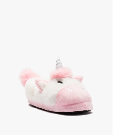 GEMO Chaussons fille en volume licorne Blanc