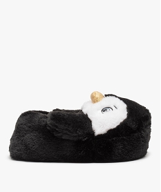 GEMO Chaussons femme 3D en forme de pingouin noir standard
