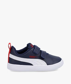 GEMO Baskets garçon bicolores à scratch – Puma Courtflex Bleu