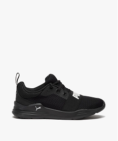 GEMO Baskets garçon running unies extra légères - Puma Wired Run Noir