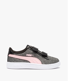 GEMO Baskets fille brillantes à scratchs - Puma Smash Noir