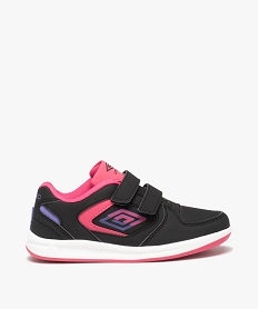 GEMO Baskets fille à détails contrastés fermeture scratch - Umbro noir vif