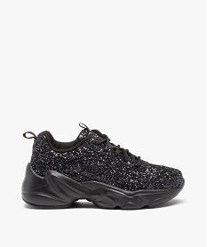 baskets fille unies couvertes de paillettes - fila alamo noir basketsI251101_1