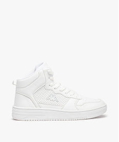 GEMO Baskets garçon mid-cut unies à lacets - Kappa Falcon Blanc