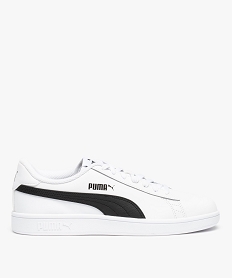 GEMO Baskets homme dessus cuir bicolore - Puma Smash Blanc