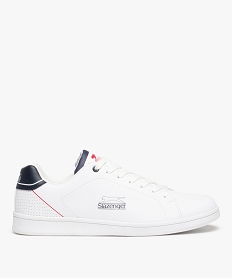 GEMO Baskets homme unies à détails contrastés - Slazenger Harlow Blanc