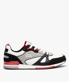 GEMO Baskets homme colorées à lacets - Slazenger blanc chine