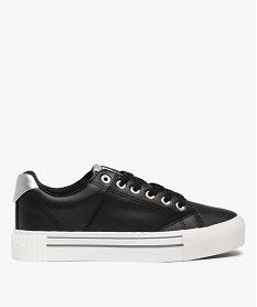 GEMO Baskets femme à semelle contrastante – Kappa Tudy noir vif