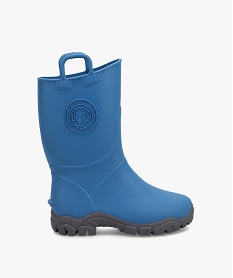 bottes de pluie garcon dessus uni avec anses - boatilus bleuI258401_1