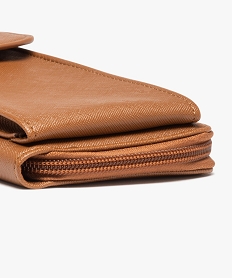 pochette portefeuille femme 2 en 1 avec bandouliere amovible orangeI268201_2