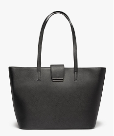 sac cabas rigide en matiere texturee femme noirI276501_1