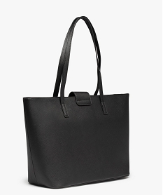 sac cabas rigide en matiere texturee femme noirI276501_2