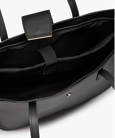 sac cabas rigide en matiere texturee femme noirI276501_3