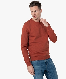 sweat homme avec interieur molletonne orangeI279701_1