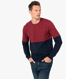 GEMO Sweat homme bicolore Rouge