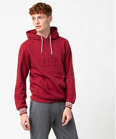 sweat homme a capuche avec logo embosse – camps united rougeI281501_2