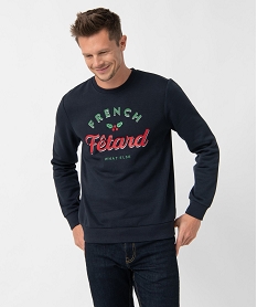 GEMO Sweat de Noël homme à message Bleu