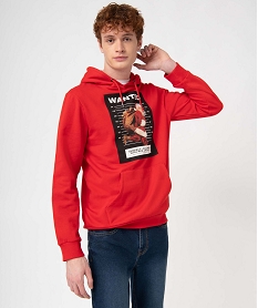 sweat homme a capuche special noel rougeI282001_2