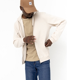GEMO Sweat zippé à capuche homme blanc chine