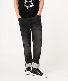 GEMO Jean homme coupe Slim aspect délavé Noir