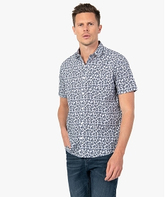 GEMO Chemise pour homme à manches courtes et motifs Multicolore