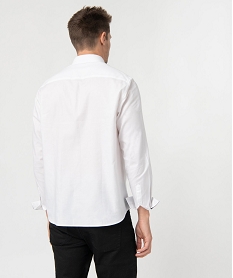 chemise homme en maille texturee blancI290201_3