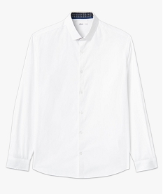 chemise homme en maille texturee blancI290201_4