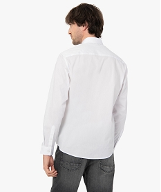 chemise homme a manches longues coupe regular en coton stretch blancI290301_2