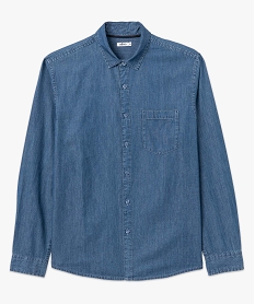 chemise homme en coton fin aspect jean bleuI291201_4