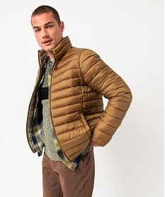 GEMO Blouson matelassé à col montant homme Brun