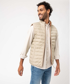 GEMO Blouson homme matelassé sans manches Beige