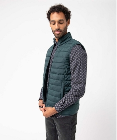 GEMO Blouson homme matelassé sans manches Vert