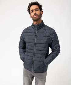 GEMO Blouson matelassé à col montant homme Bleu