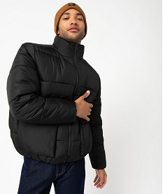 GEMO Blouson homme matelassé avec larges poches à rabat Noir