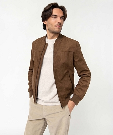 BAIN IMPRIME BLOUSON MARRON