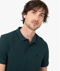 polo homme a manches courtes en maille piquee vertI295301_2
