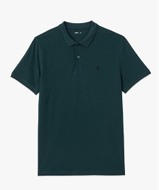 polo homme a manches courtes en maille piquee vertI295301_4