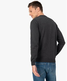 pull homme a col rond en coton grisI297801_3