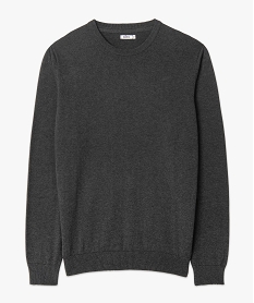 pull homme a col rond en coton grisI297801_4