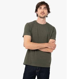 GEMO Tee-shirt à manches courtes et col rond homme kaki chine