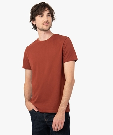 tee-shirt a manches courtes et col rond homme orangeI301001_1