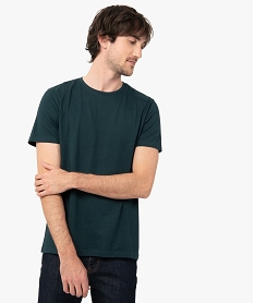 GEMO Tee-shirt à manches courtes et col rond homme Vert