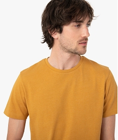 tee-shirt a manches courtes et col rond homme jaune tee-shirtsI301301_2
