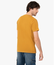 tee-shirt a manches courtes et col rond homme jaune tee-shirtsI301301_3