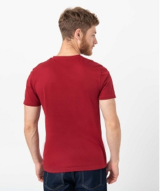 tee-shirt a manches courtes et col v homme rougeI301401_3